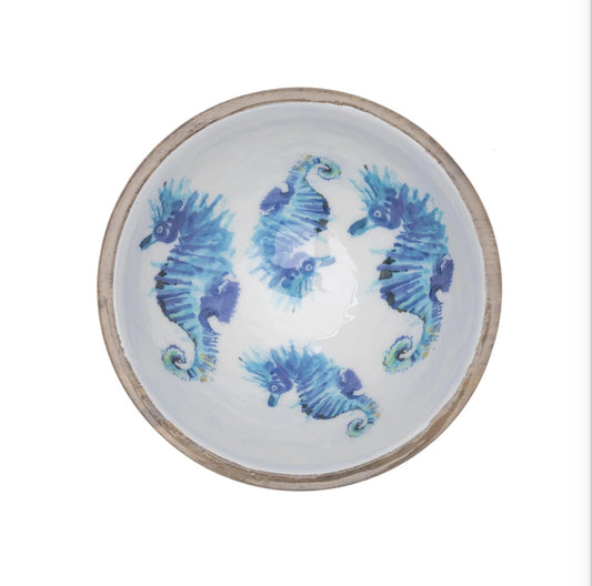 Mango wood seahorse bowl - 25cm