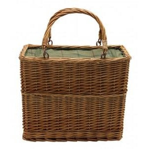 chiller basket for willow picnic or shopping green tweed
