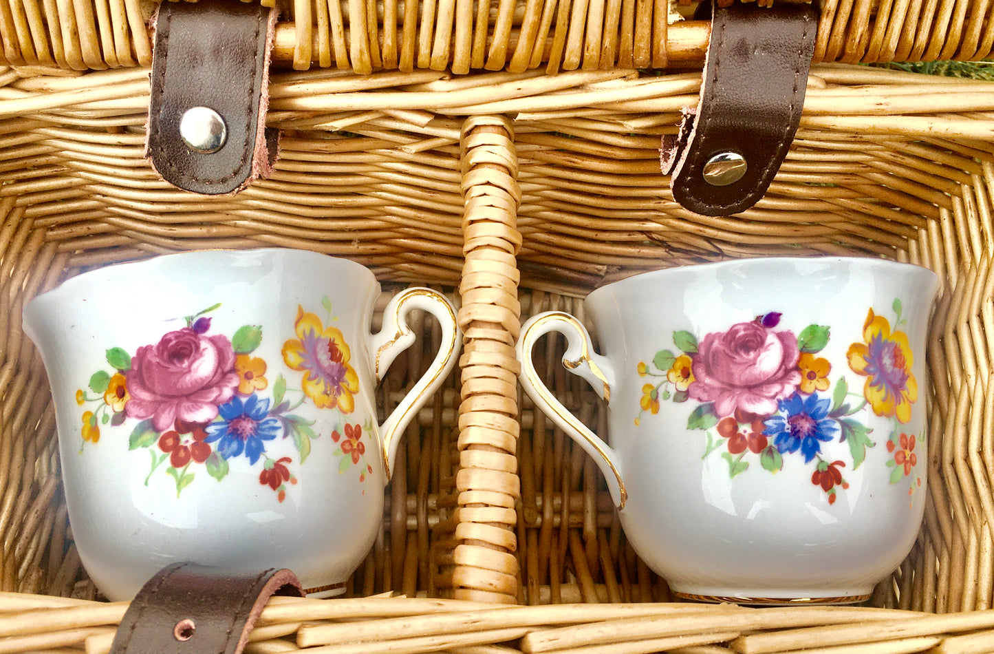 vintage tea plates