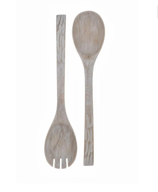 Mango wood serving spoons