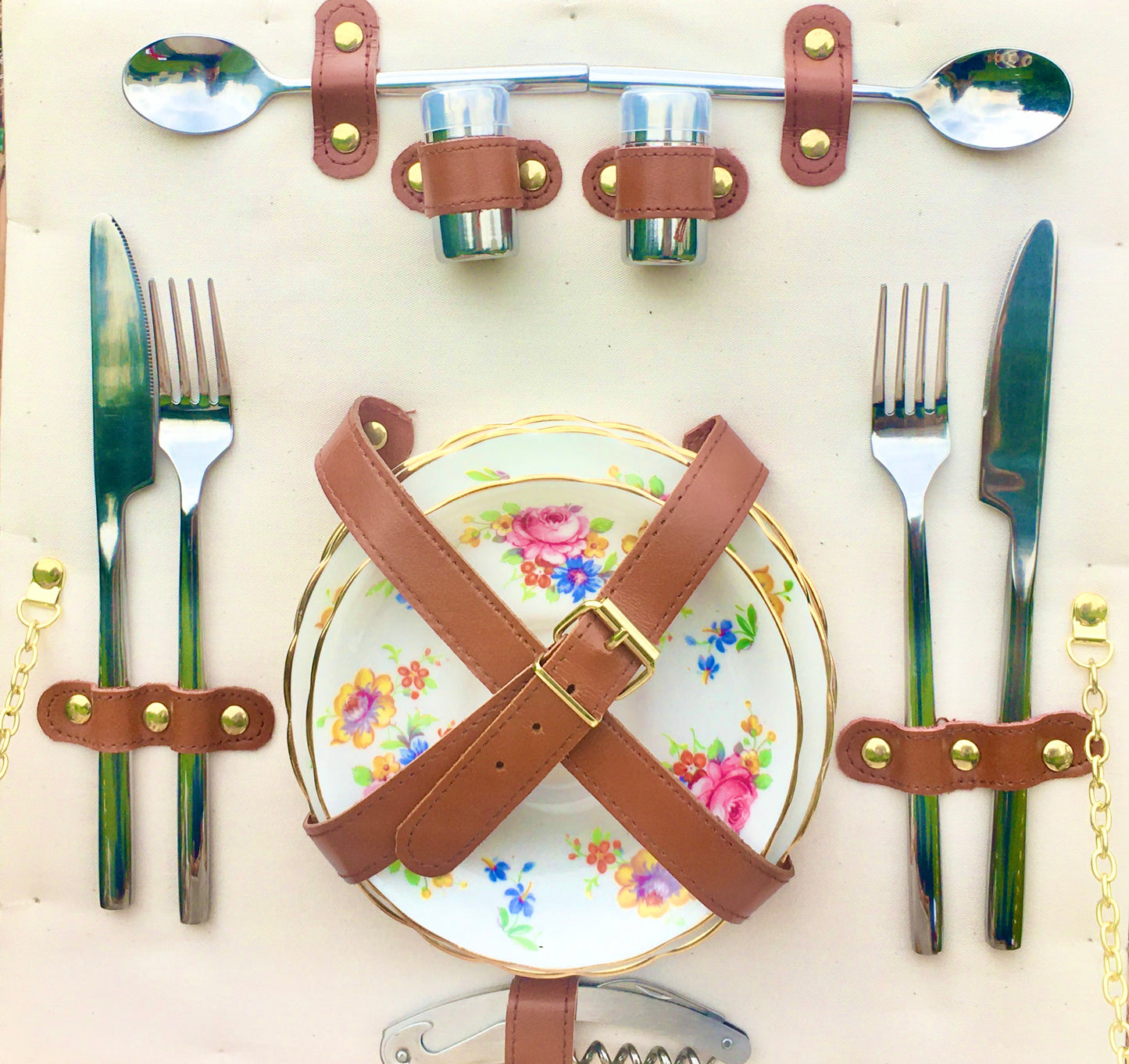 vintage china fitted picnic hamoer