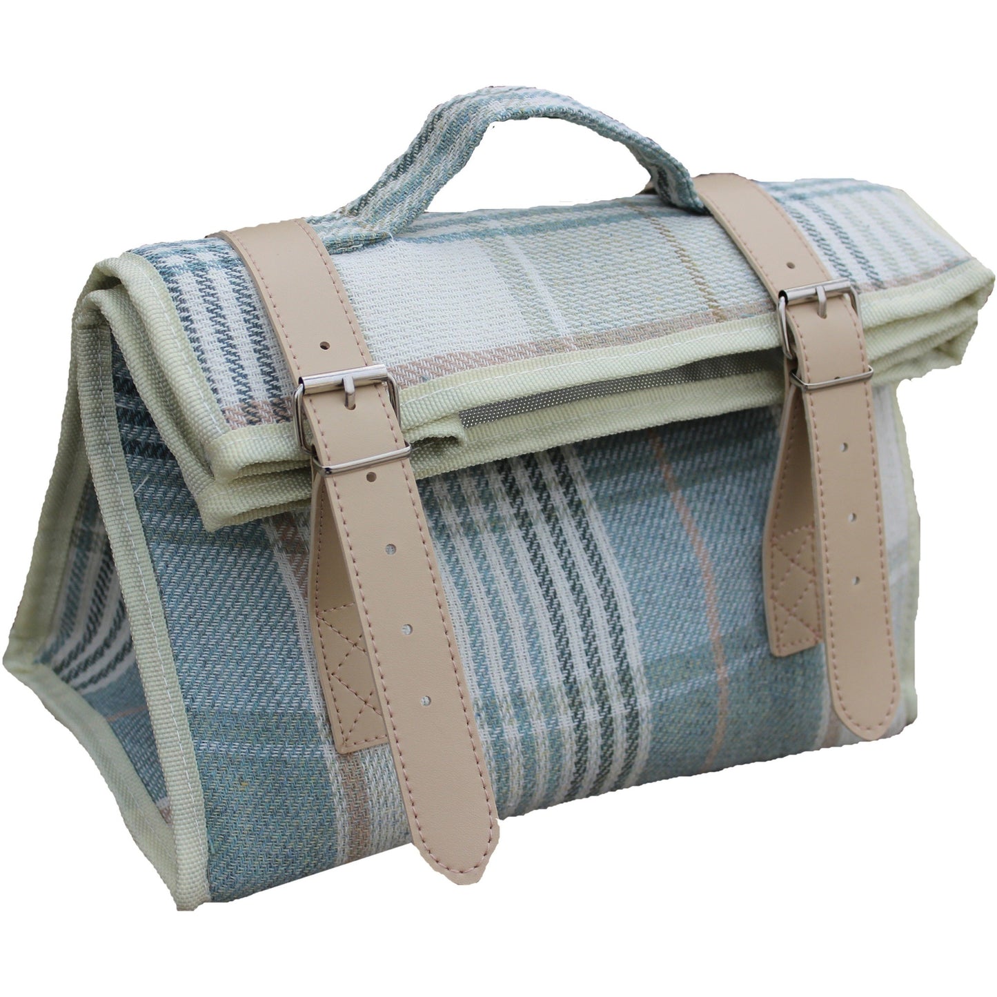 Blue and Cream Tweed Cooler Bag
