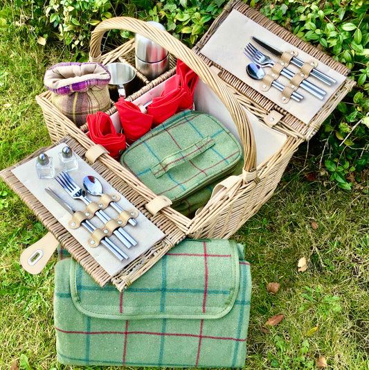 The Westonbirt top-handled Picnic Hamper for 4