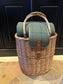 The Buxton - Oval green tweed chiller basket
