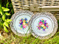 gilded vintage tea plates