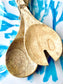 Mackeral design mango wood salad servers