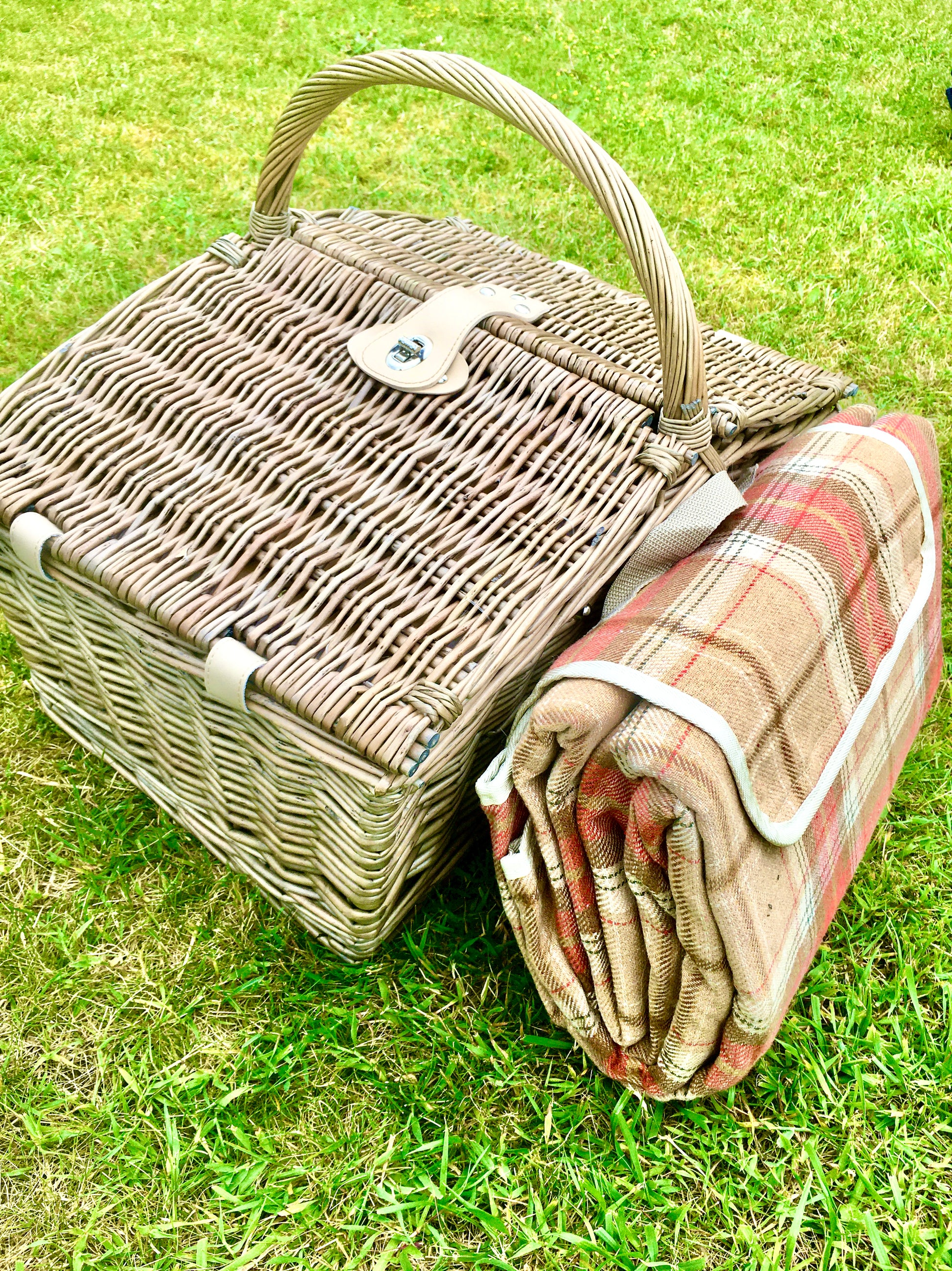 picnic hamper and rug
