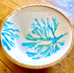 Mango wood  seaweed design enamelled bowl - 25 cm