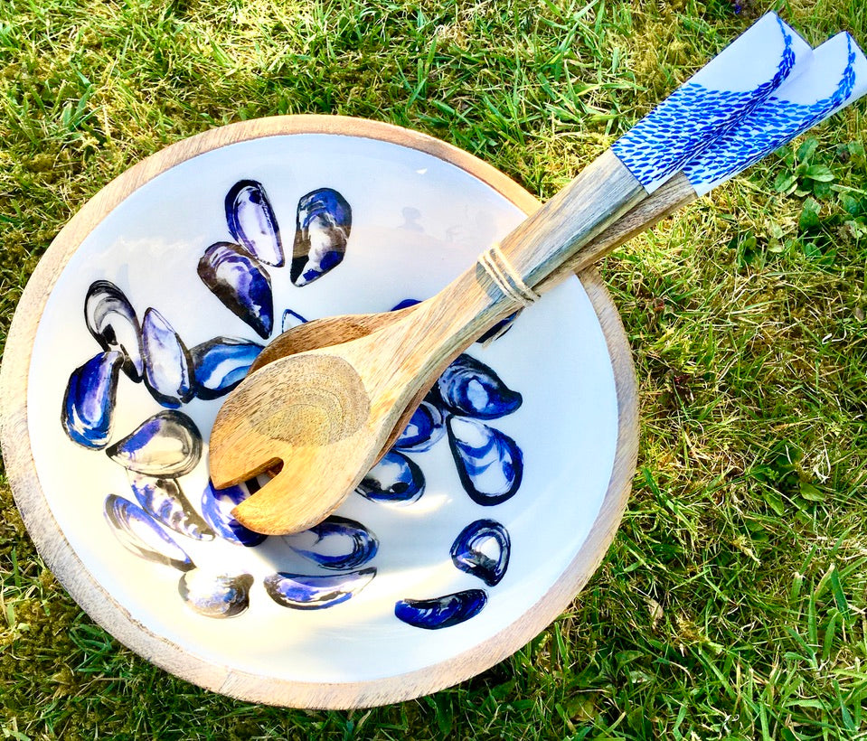 wooden serving bowl