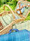 The Hyde Park  - a Leather Trimmed  Picnic Hamper for 4