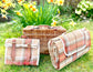 picnic basket with rug and cooler bag
