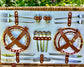 The Scarlett- a Leather trimmed fitted Picnic Hamper for 4 -