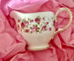 Pink roses vintage Bone China  milk jug - 1 wick candle  in Fig, Lime & Vetiver