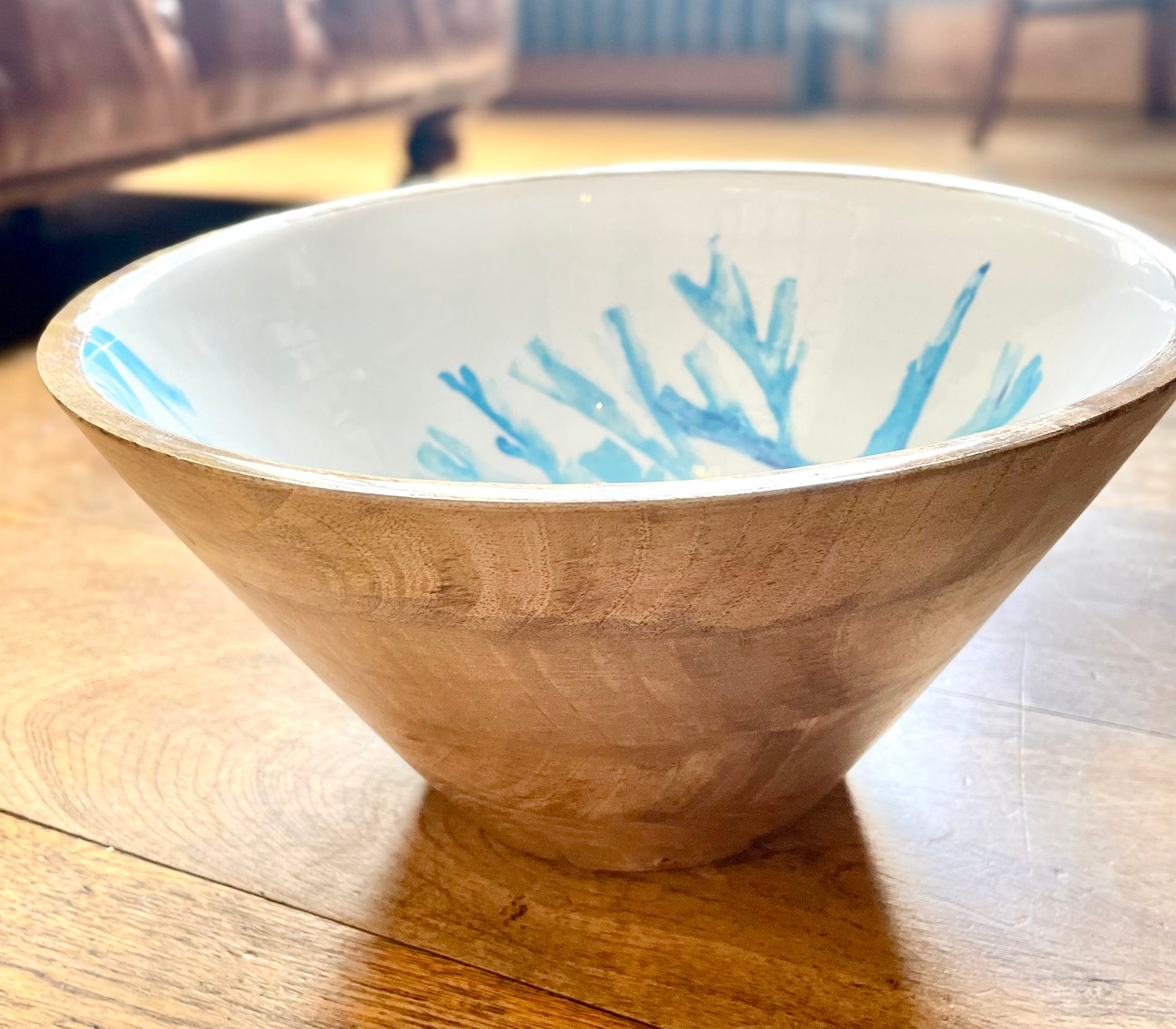 mango wood seaweed bowl - 30cm