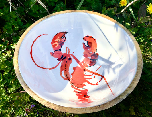 Mango wood Lobster serving bowl - 25 cm