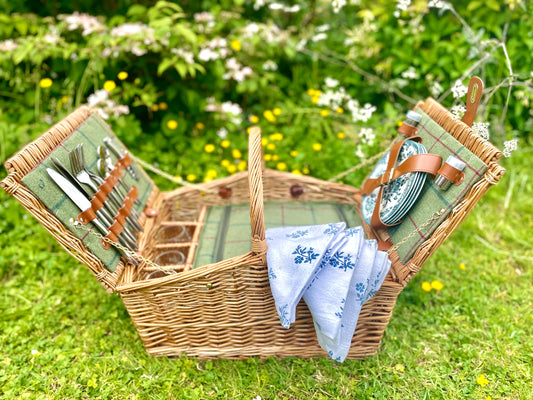 top opening willow picnic hamper
