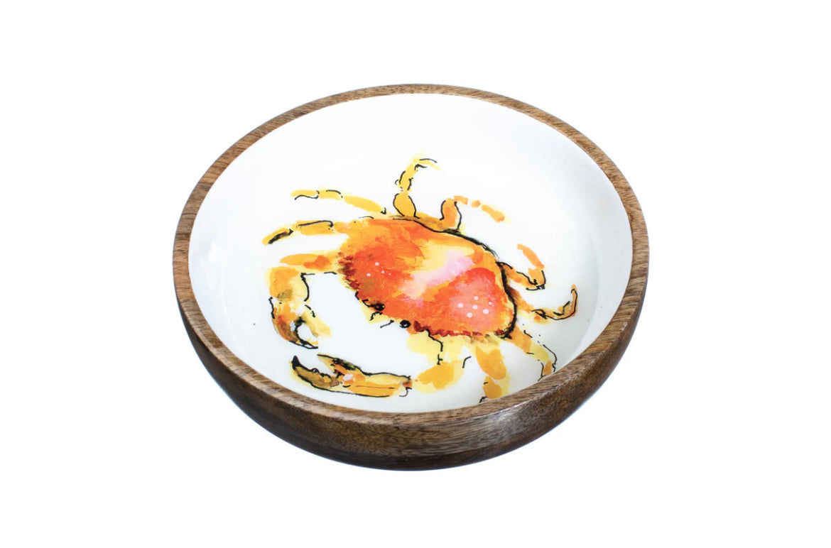 cromer crab mango wood bowl from Shoeless Joe