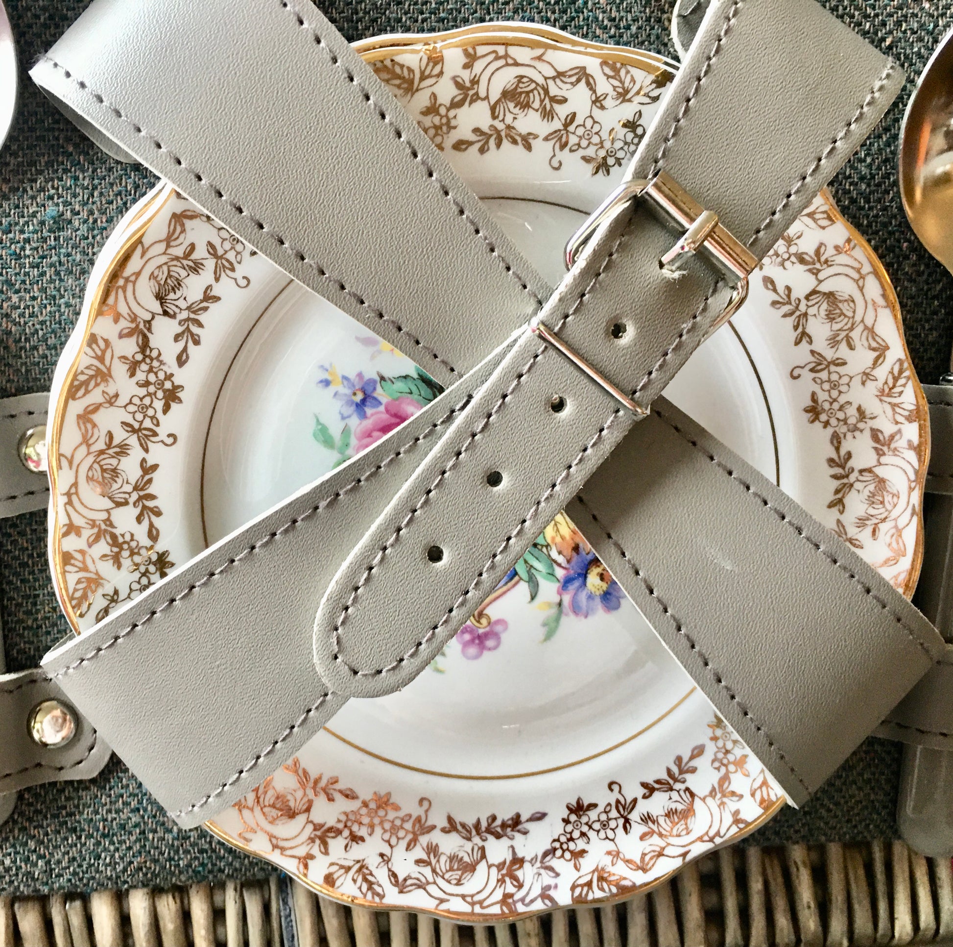 vintage tea plates