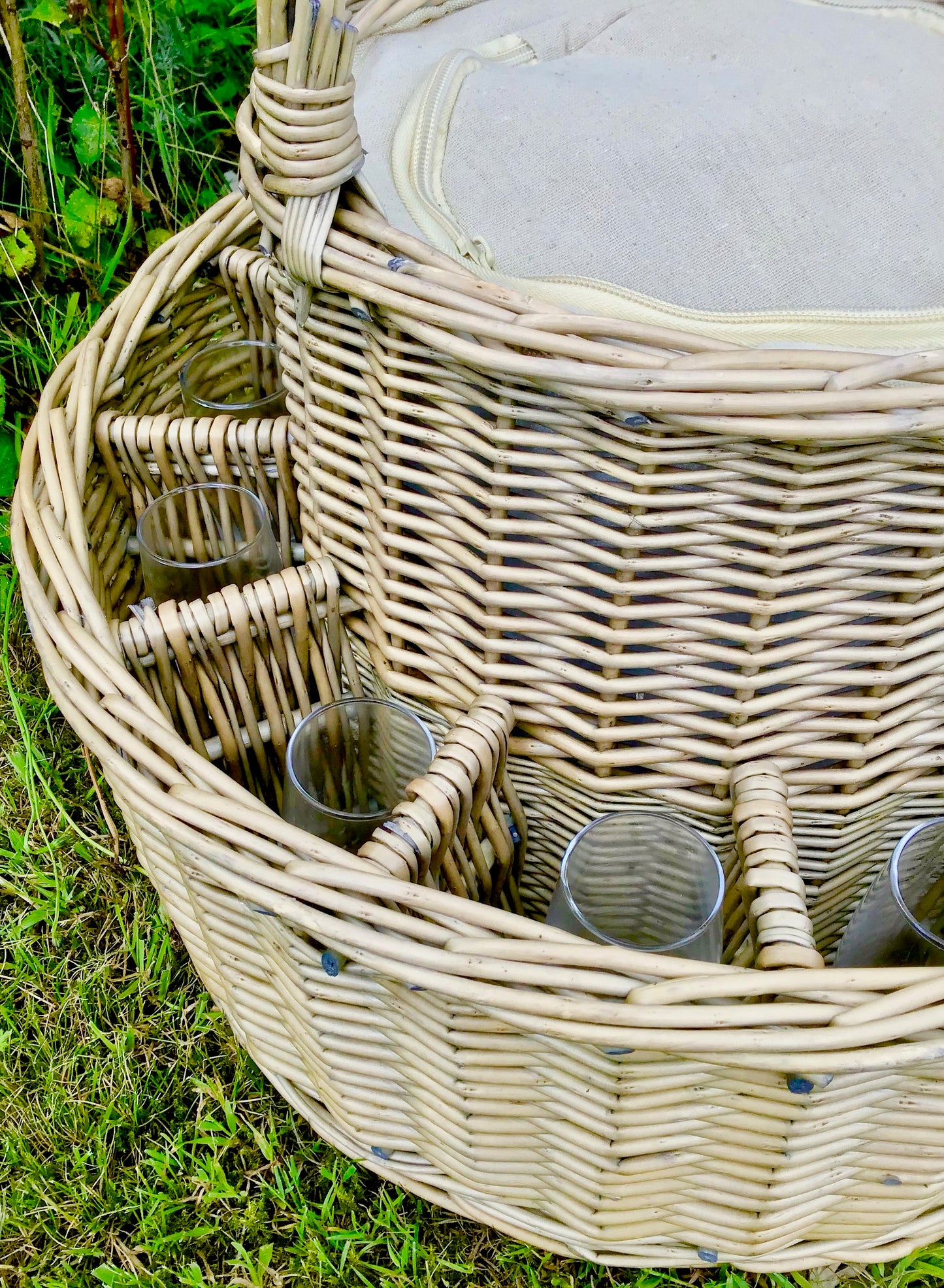 Champagne  garden party basket