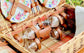The Grange - a tweed lined willow Picnic Hamper for 4