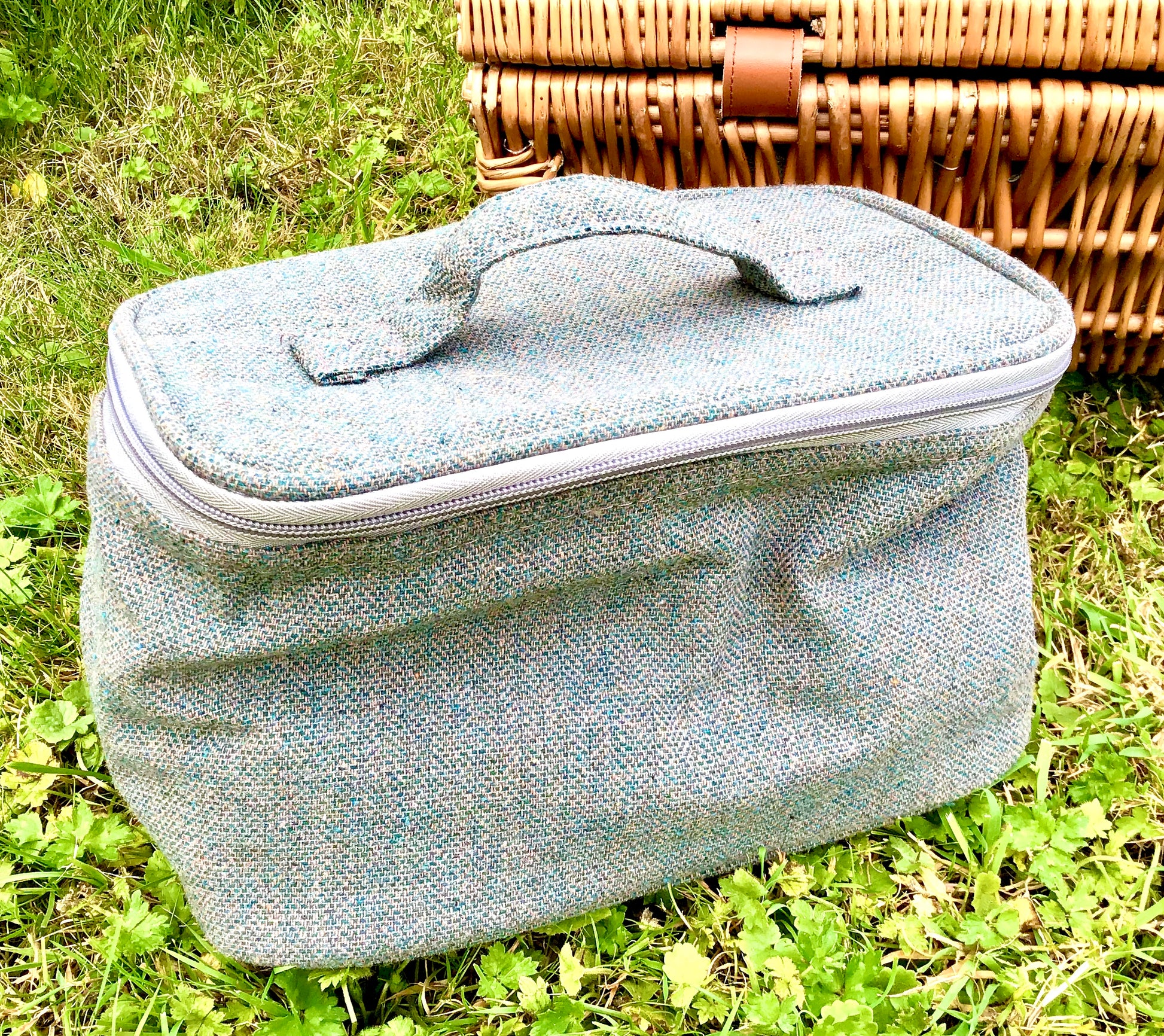 green tweed chiller cooler bag