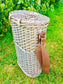 The Dartmoor willow bottle- basket with glasses and shoulder strap and cooler bag